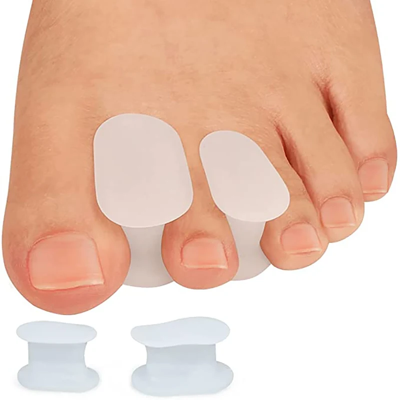 4 Pezzi Silicone Piede Dito Dito Dito Separatore Regolatore Alluce Valgo Pedicure Correttore Piedi Cura Borsite Osso Pollice Valgo Protector