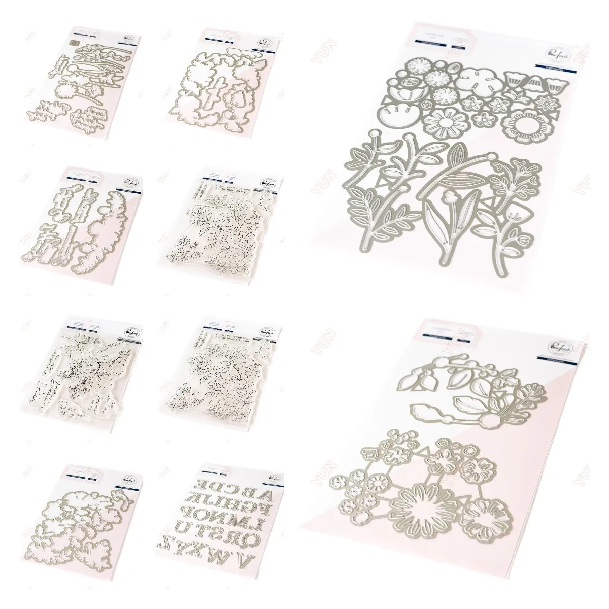 Beautiful Day Wildflower Bouquet Auguri Timbri Trasparenti Timbri Da Taglio Metallici Stampa A Lamina Scrapbooking Carte Artigianato