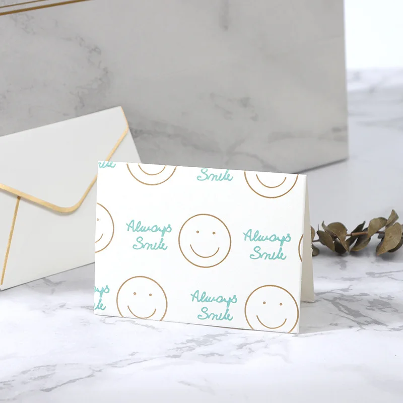 50Pcs Kraft Handmade Message Card Carta Colorata Carta Regalo Artigianale Best Wish Flower Wedding Favor Party Supply