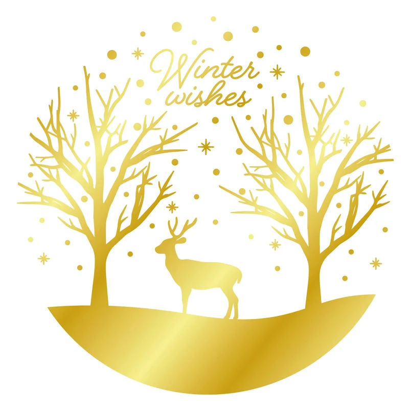 Glimmer Winter Wishes Christmas Moose Hot Foil Plate Per Fai Da Te Scrapbooking Decorazione Paper Craft Album Card Making Hot 2023