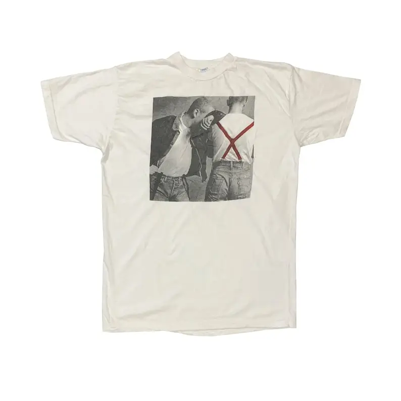 Vintage Anni '90 Skinheads Photo T Shirt Rare Skins Oi England Punk Rock British Culture Retro Spell Out White Size Xl