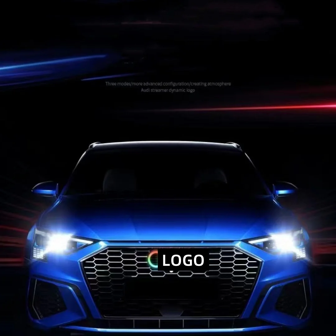 Logo Led Rgb Di Alta Qualità Anteriore Per Audi Grille Light Led Rgb Dynamic Light Per Audi A4 A6 Q3 Q5 Q7