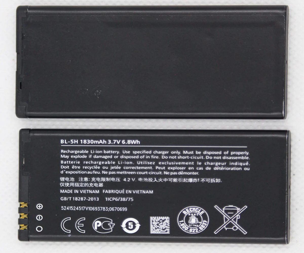 Isunoo 10 Pz/Lotto Batteria Mobile Per Nokia Lumia 635 Lumia 636 Lumia 630 Rm-977 Rm-978 Rm-977 1830 Mah Bl-5H