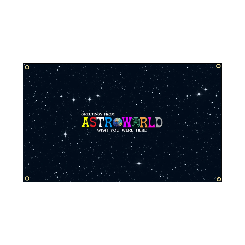 90 X150Cm Travis Scott Astroworld Flag Banner