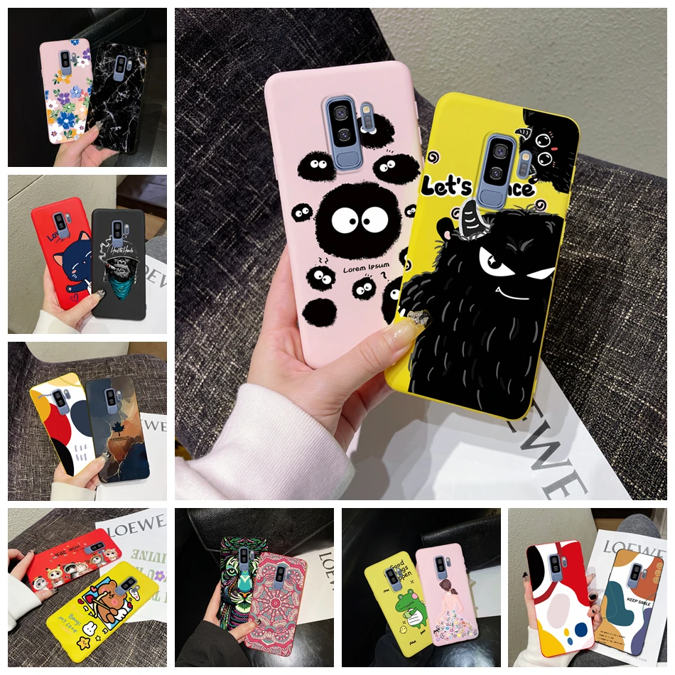 Per Samsung Galaxy S9 S9 Plus Custodia Cartoon Cute Cover Custodie Morbide In Silicone Per Samsung Galaxy S9 Plus S 9 S9 + Fundas Bumper