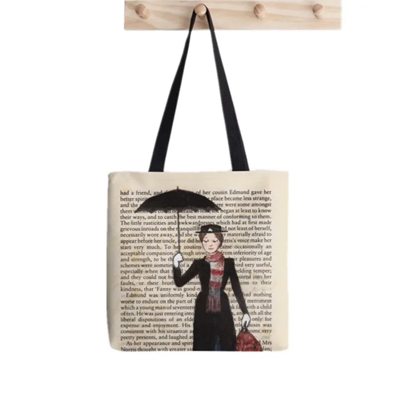 2021 Shopper Mary Poppins Tote Bag Stampato Tote Bag Donna Harajuku Shopper Borsa Ragazza Spalla Shopping Bag Lady Canvas Bag