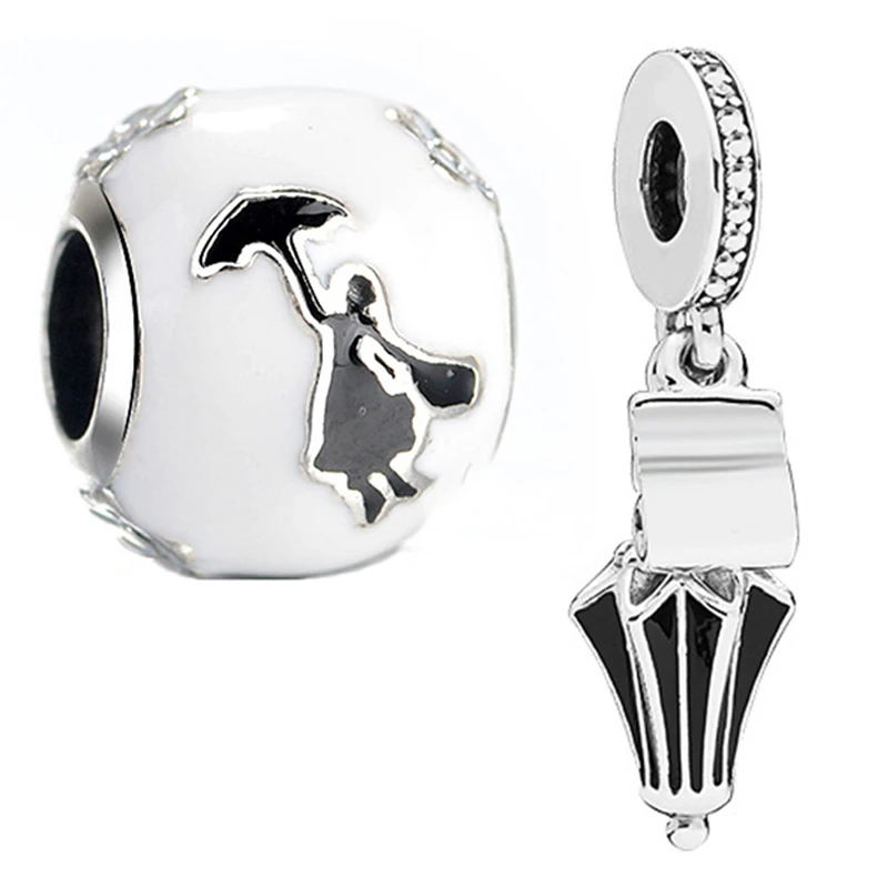Dancing In The Rain Mary Poppins Ciondolo Ombrello Per La Creazione Di Gioielli Fit Pandora Disney Anime Beads Charms Bracciale Donna Bangle