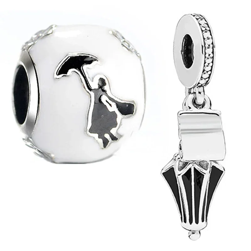 Fit Pandora Disney Mary Poppins Ombrello Charm Per Gioielli Che Fanno Ballare Sotto La Pioggia Perline Donne Gitls Braccialetto Accessori Fai Da Te