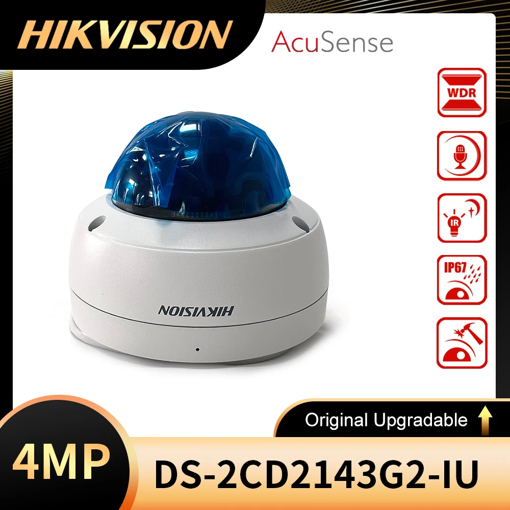 Hikvision Ds-2Cd2143G2-I 4Mp H.265 + Ip67 Ik10 Poe Ir Ds-2Cd2143G2-Is Acusense Cctv Network Dome Ip Camera Ds-2Cd2143G2-Iu