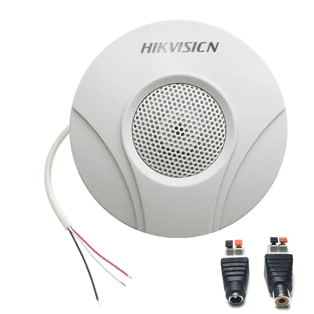 Originale Hikvisiom Ds-2Fp2020-A Hifi Microfono Mic Audio Pickup Per Telecamera Cctv Hikvision Dvr Mic Audio Rca Plug + Dc Plug