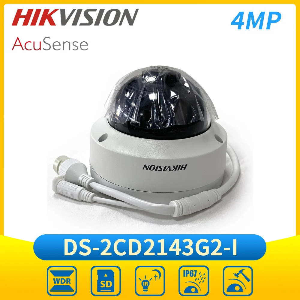 Hikvision Ds-2Cd2143G2-I Telecamera Ip Di Rete Acusense 4Mp Poe Ds-2Cd2143G2-Is Telecamera Dome Ir Cctv Ik10 Ip67
