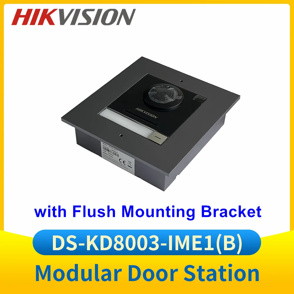 Hikvision Ip Intercom Ds-Kd8003-Ime1(B) Modulo Campanello Intelligente Staffa Di Montaggio A Incasso Videocitofono Per Ingresso Residenziale All'Apert