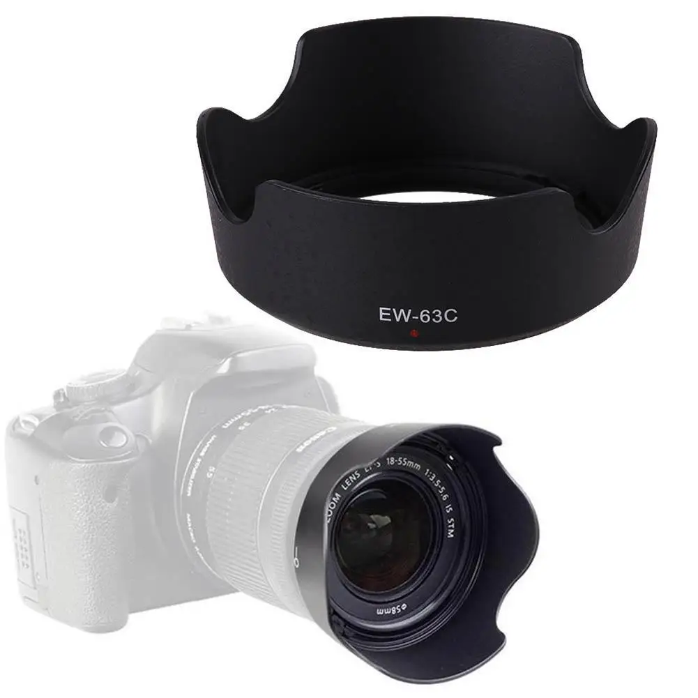 Paraluce Sostituire Ew-63C Per Canon Ef-S 18-55Mm F/3.5-5.6 Is Stm / 18-55 Mm F3.5-5.6 Is Stm Ew63C