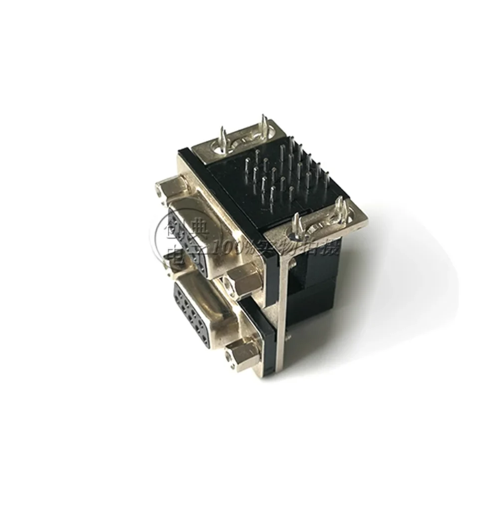 5Pcs Double Layer Db Mother Seat Db9 + Db9 Stacked D-Sub & Vga Twin Row Spaziatura 3.92 Double Port Dr9 Mother To Dr9 Mother
