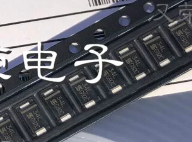 50Pcs 100% New Original   Ss34L Rvg「Diode Schottky 40V 3A Sub Sma」 Silkscreen 34L