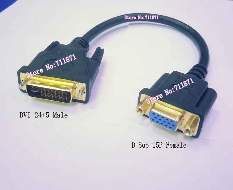 Cavo Video Dvi Maschio D-Sub Femmina Placcato Oro Corto 29P 24 + 5 Pin Dvi Maschio A 15Pin Vga D-Sub Linea Video Dvi D-Sub Vga Cable Line