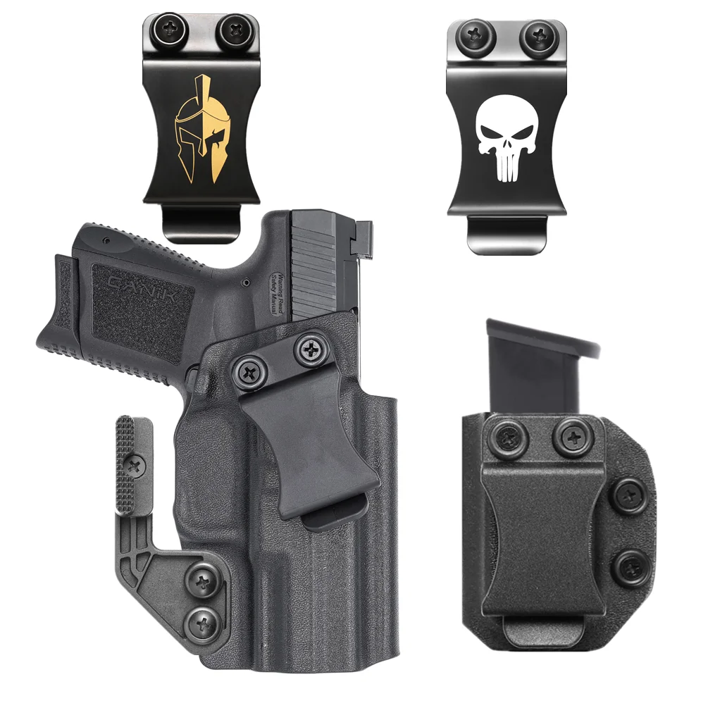 Kydex Fondina Interna Nascosta Per Il Trasporto Iwb Per Canik Tp9 Elite Sc Sub Compact 9Mm Mag Portariviste Clip Da Cintura In Metallo Artiglio Lamell