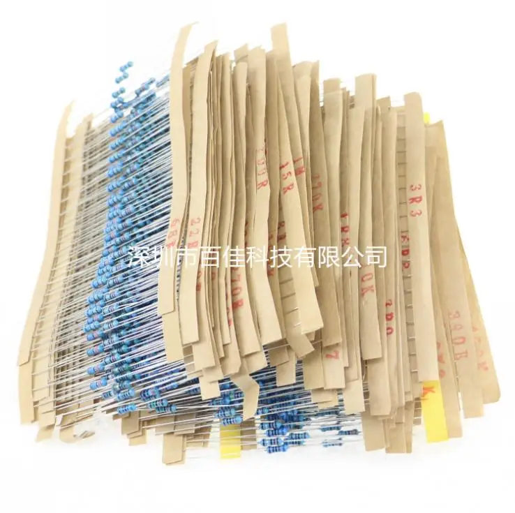 73 Tipi Di Errore Del Pacchetto Di Resistori A Film Metallico 1/4W Pacchetto Di Componenti Comuni Al 1%, Ogni 20 Pezzi, Per Un Totale Di 1460 Pezzi