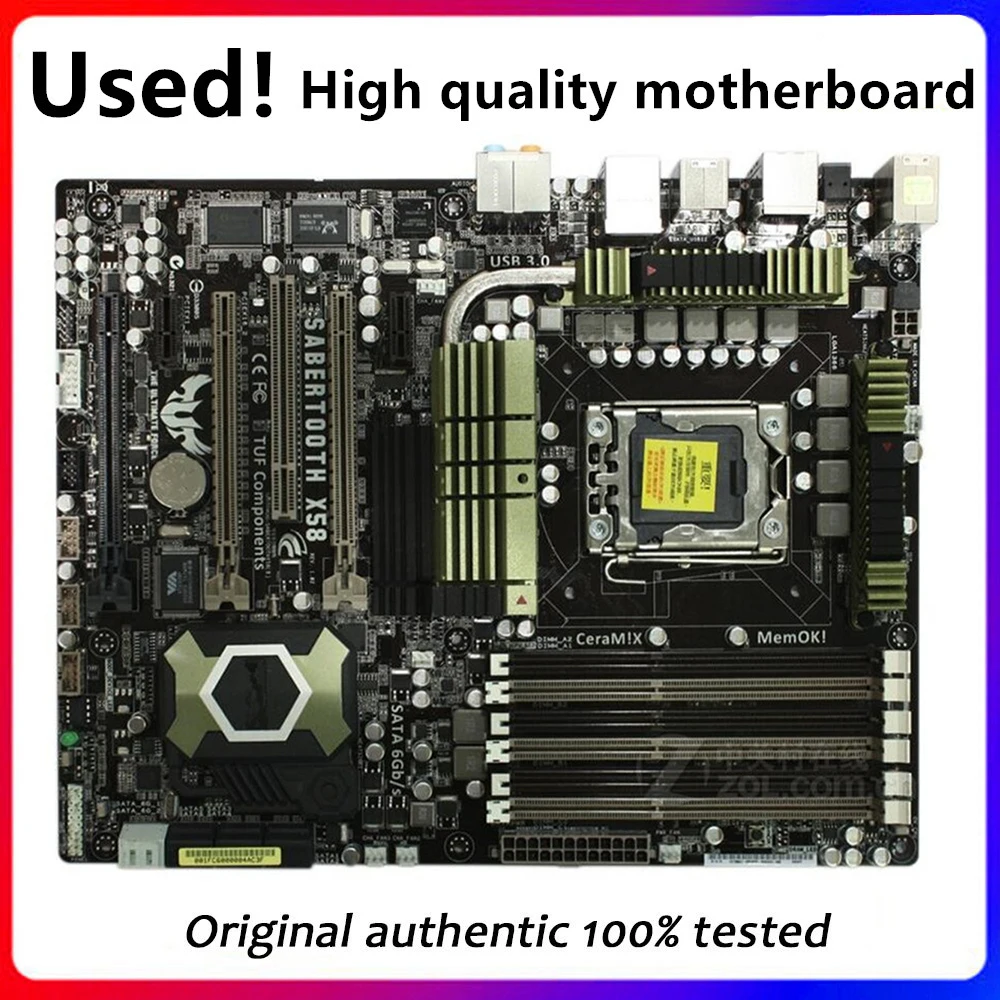 Per Sabertooth X58 Usato Originale Per Intel X58 Socket Lga 1366 Ddr3 Scheda Madre Lga1366 Mainboard