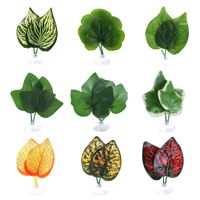 Betta Double Leaf Hammock Bettafish Leaf Bed Resting Leaf Pad Fornitura Per L'Allevamento E7Cb