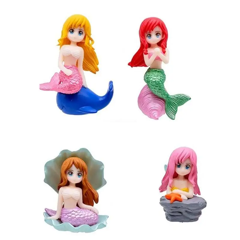 Acquari Ornamenti In Plastica Piccole Sirene Galleggianti Decorazioni Betta Fish Tanks Accessori Decorazioni Paesaggistiche 2.6 "High Dropship