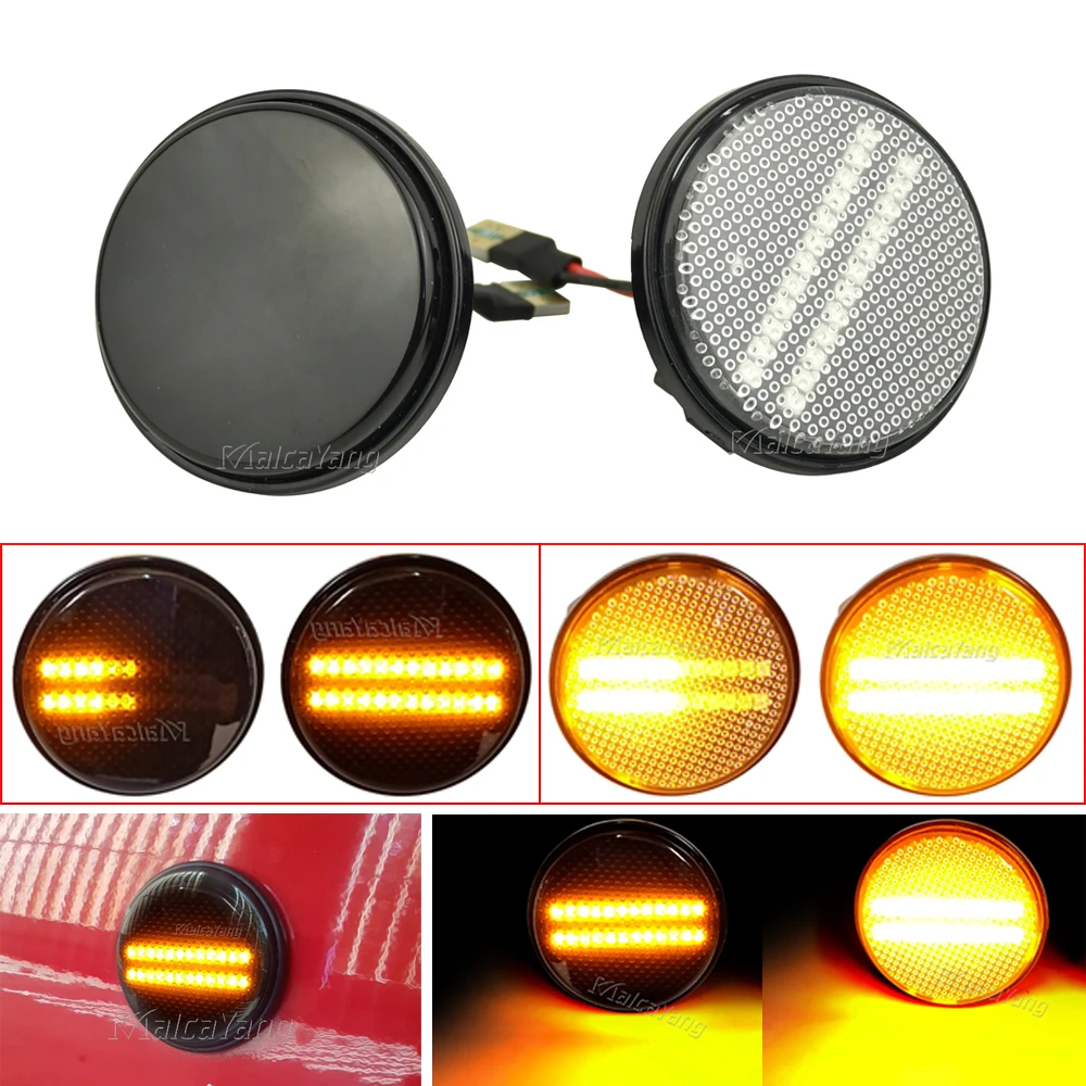 Indicatori Di Direzione Laterali Auto Indicatori Di Direzione Rotondi Fumé Shell Led Ripetitore Laterale Indicatori Luminosi Per Mazda Mx5 Mx5 Mk1 Mk2