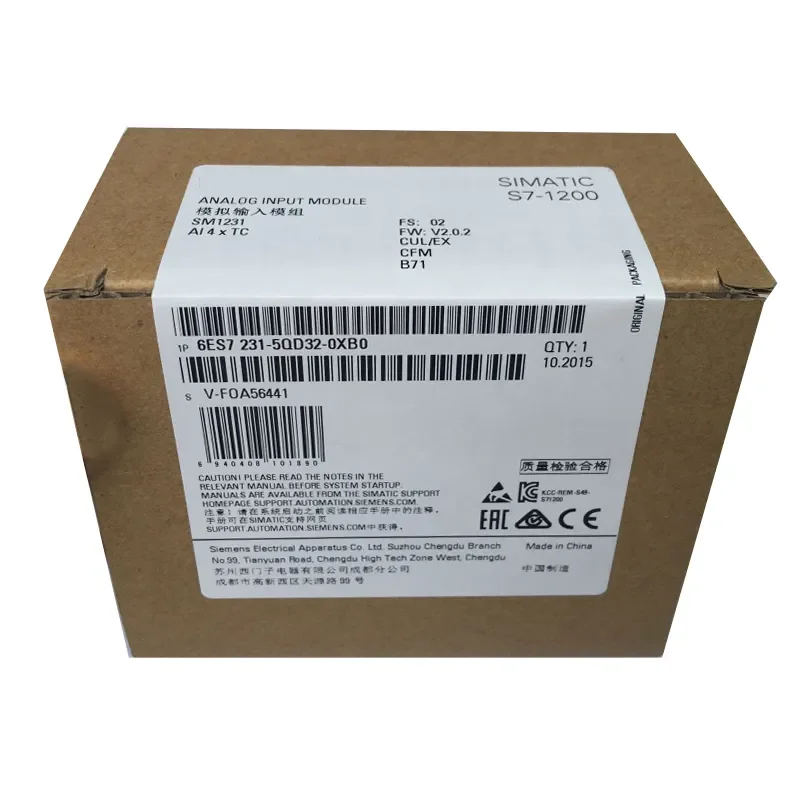 Muslimnew Original S7-1200 Analog Input Plc S71200 6Es72315Qd320Xb0