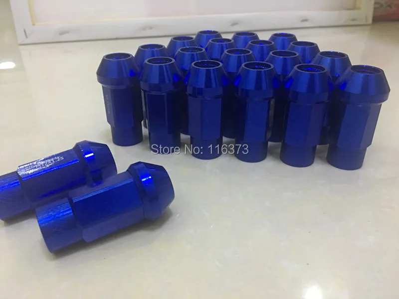 Alluminio Racing Wheel Lug Nuts M12X1.5 Wheel Dado Cerchio Lug Ad 2002-2005 Land Rover Freelander Estesa Lunghezza Aperto End