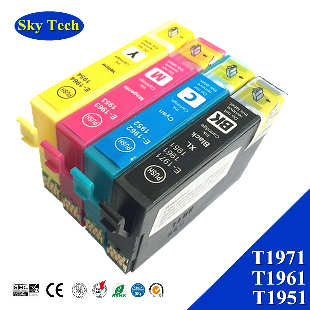 T1971 T1961 T1951 T1954 Cartuccia Di Inchiostro Compatibile Per Epson Xp-101 Xp-201 Xp-211 Xp-401 Xp-204 Xp-104 Xp-214 Xp-411 Wf-2532
