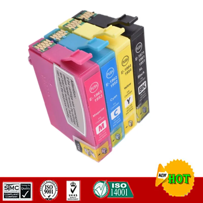Cartuccia Di Inchiostro Compatibile Per T1971 T1961 T1962 T1963 T1964 T1951 Per Epson Xp-101/201/211/401/ 204/104/214/411/Wf-2532 Ecc.
