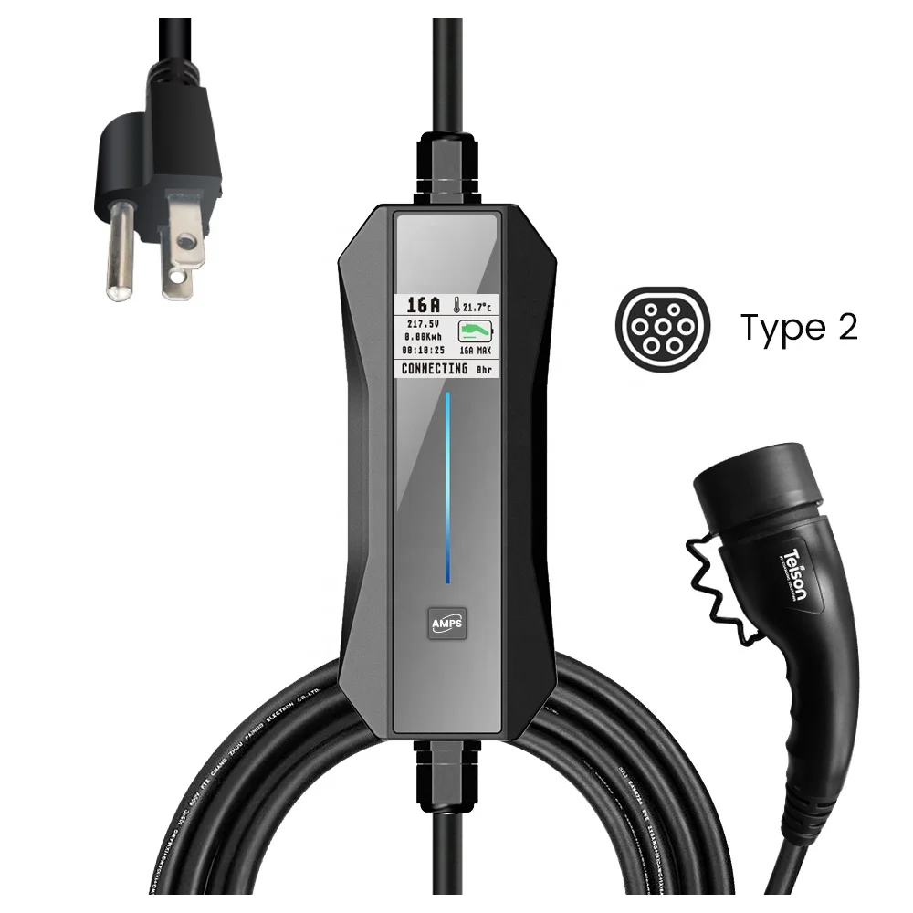 Teison 6A/16A Ac Ev Caricatore Mobile Wallbox Con Spina Schuko Ip65