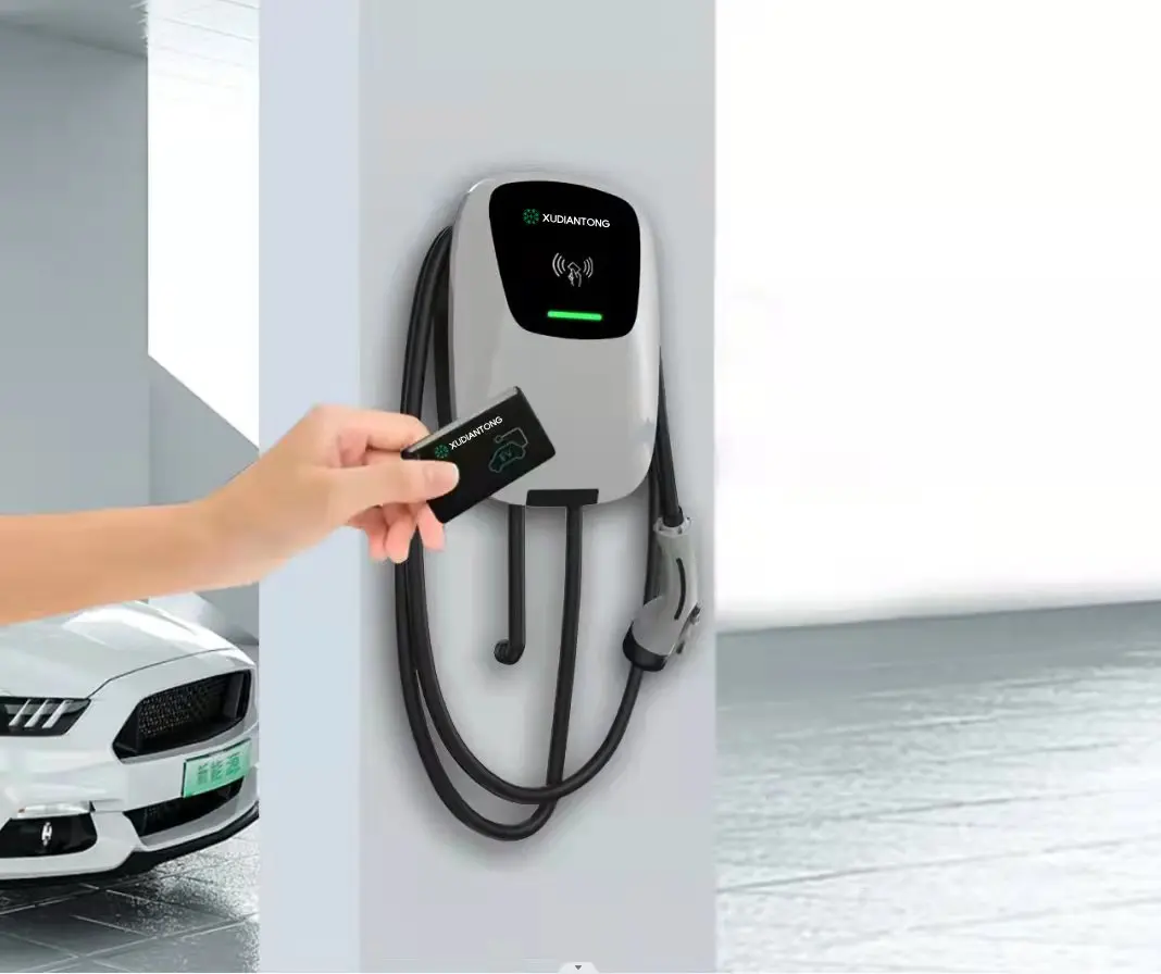 Xudiantong Caricabatteria Da Auto Per Veicoli Elettrici Controllo App Caricabatterie Ev Wallbox Con Cavo 11Kw Tipo 2 Iec 62196-2 Per Audi Per Byd