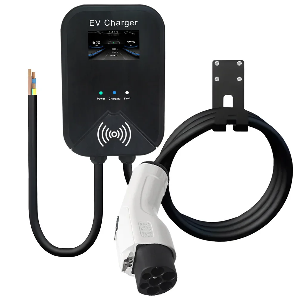 Smart Home 32A Ac Wallbox Ev Charger 7Kw Box Tipo 2 Produttori Ev New Energy Charging Pile