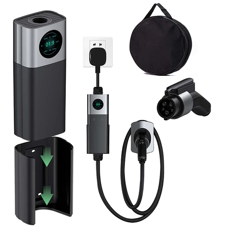Caricabatteria Ca Per Auto Elettrica Veloce Portatile 3.5 Kw 7 Kw 22 Kw Stazione Di Ricarica Per Wallbox Da Esterno