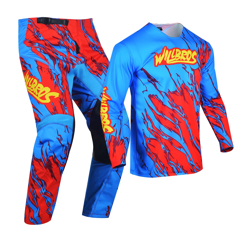 Pantaloni In Jersey Motocross Mx Como Gear Set Mtb Bike Outfit Willbros Kinetic Enduro Off-Road Suit Ciclismo Bmx Race Atv Pink Kit Uomo