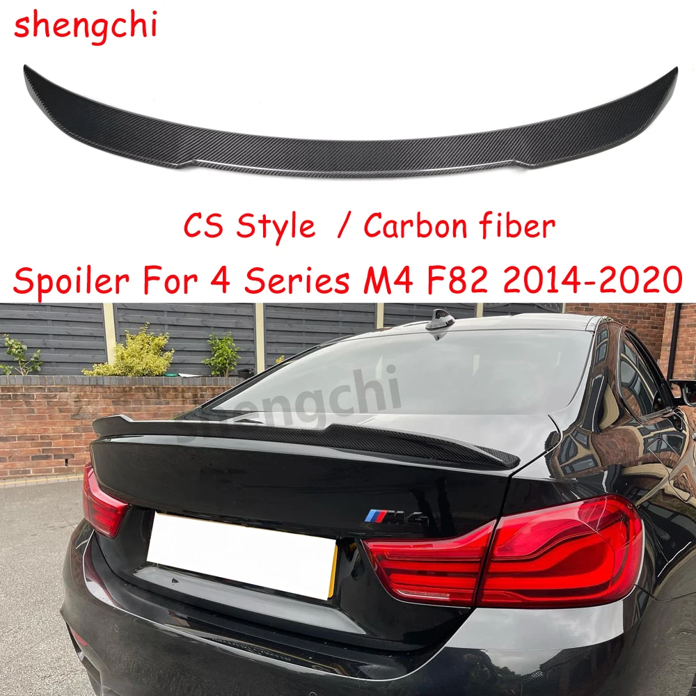 M4 F82 Cs Style In Fibra Di Carbonio Posteriore Tronco Spoiler Ali Per Bmw Serie 4 M4 Coupe F82 2014-2020 Accessori Auto