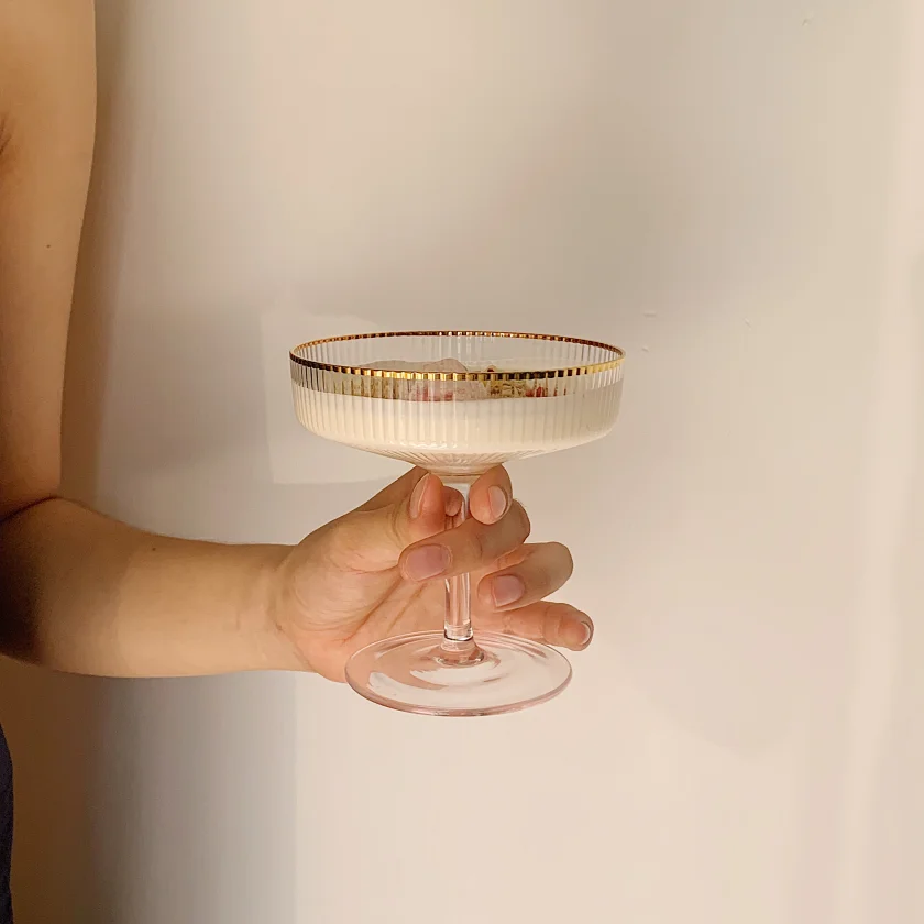 Nordic Phnom Penh Glass Ice Cream Cup Yogurt Calice Cup Bicchieri Da Vino Dessert Cup Snack Bowl Champagne Cup Kawaii Cup