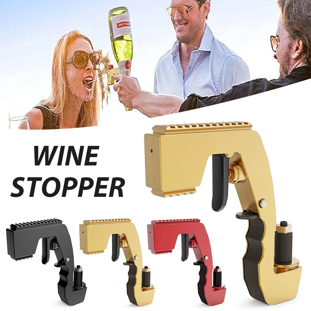 Champagne Wine Sprayer Squirt Gun Bottle Beer Vacuum Stopper Shoot Drinking Ejector Feeding Party Club Bar Wedding, Birthday