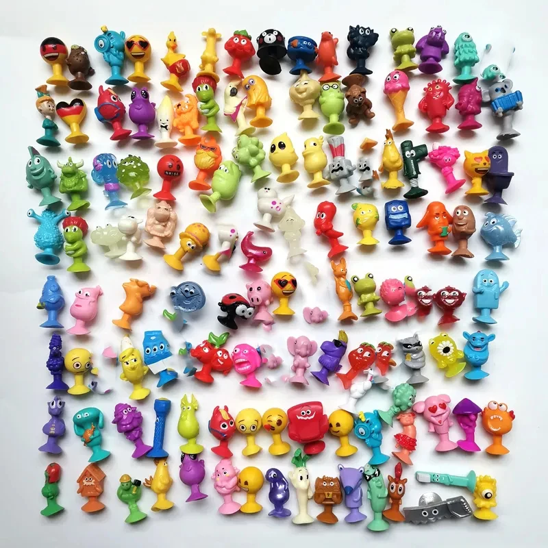 6 Pz Originale Mini Tpr Soft Stikeez Ventouse Figura Figurine Frutta Verdura Cibo Animale Pesce Lidl Felice Casa Giocattolo Regalo Per Il Bambino