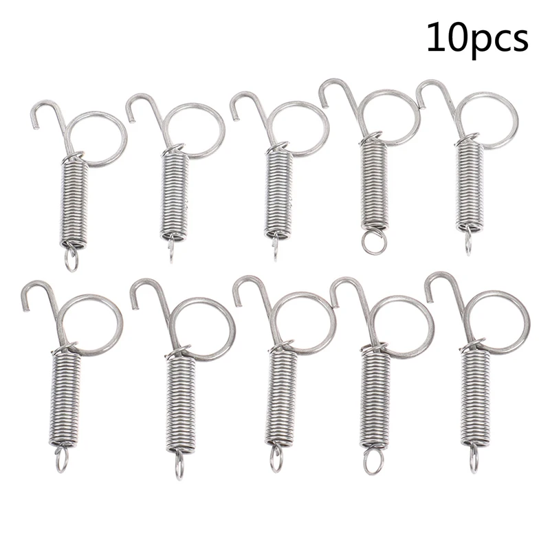 10 Pezzi Multiuso Spring Animal Cage Latches Lock Spring Rabbit Cage Door Tension Spring Con Gancio