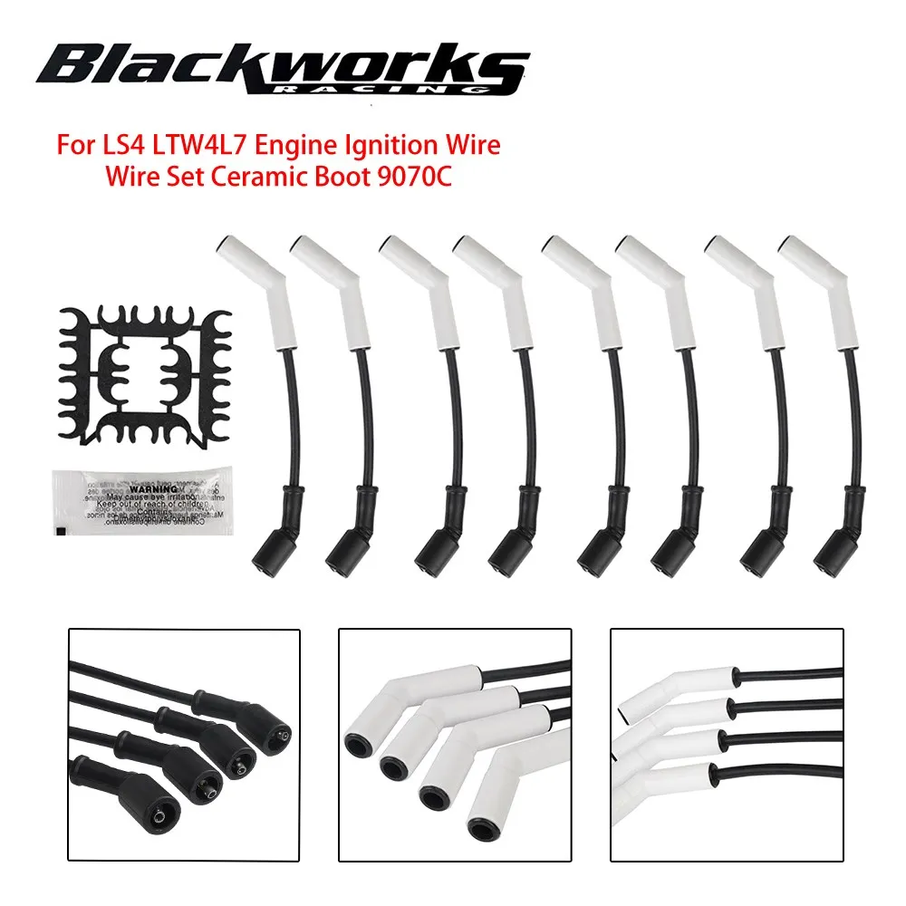 8 Pz 9070C Extreme Wire Set Silicone Candela Wire Boot Kit Per Gm Ls/Lt Gen Ls2 Ls3 Ls4 Ls7 Motori Riparazione Ricambi Auto