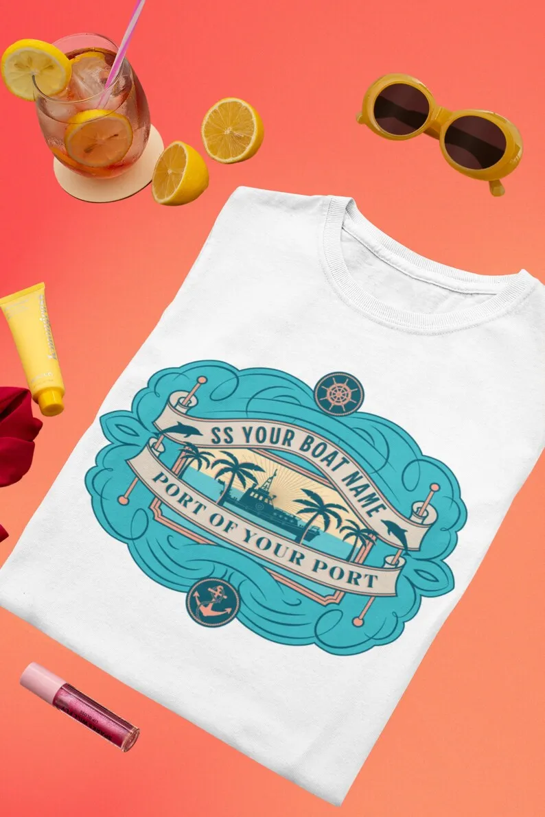 Personalizzato Boat Comfort Colors T Shirt Nome Port Yachting Sailing Marina Crew Racing Summer Maniche Lunghe O Corte