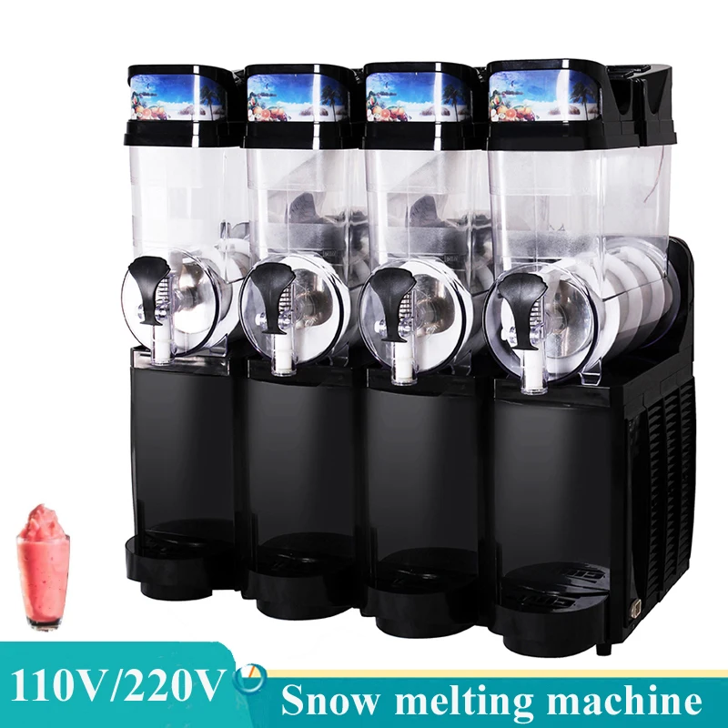 Slushy Machine Frozen Drink Smoothie Maker Tre Tank Cool Juice Making Commercial Snow Melting Machine