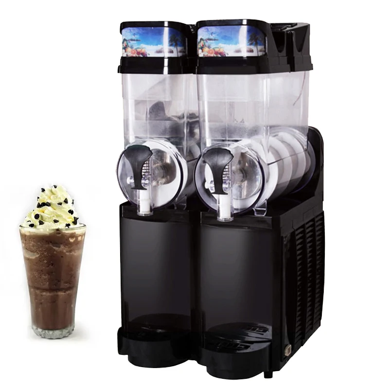 Doppio Serbatoio Slushy Machine Frozen Drink Smoothie Dispenser Commercial Cafe Use Snow Melting Machine Ice Cool Juice Dispenser