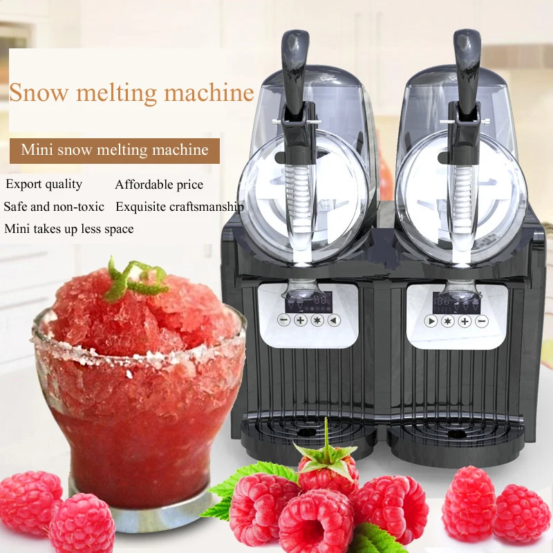 Pbobp Double Tank Commercial Slushy Machine Electric Automatic Slush Maker Machine Frozen Drink Snow Melting Machine