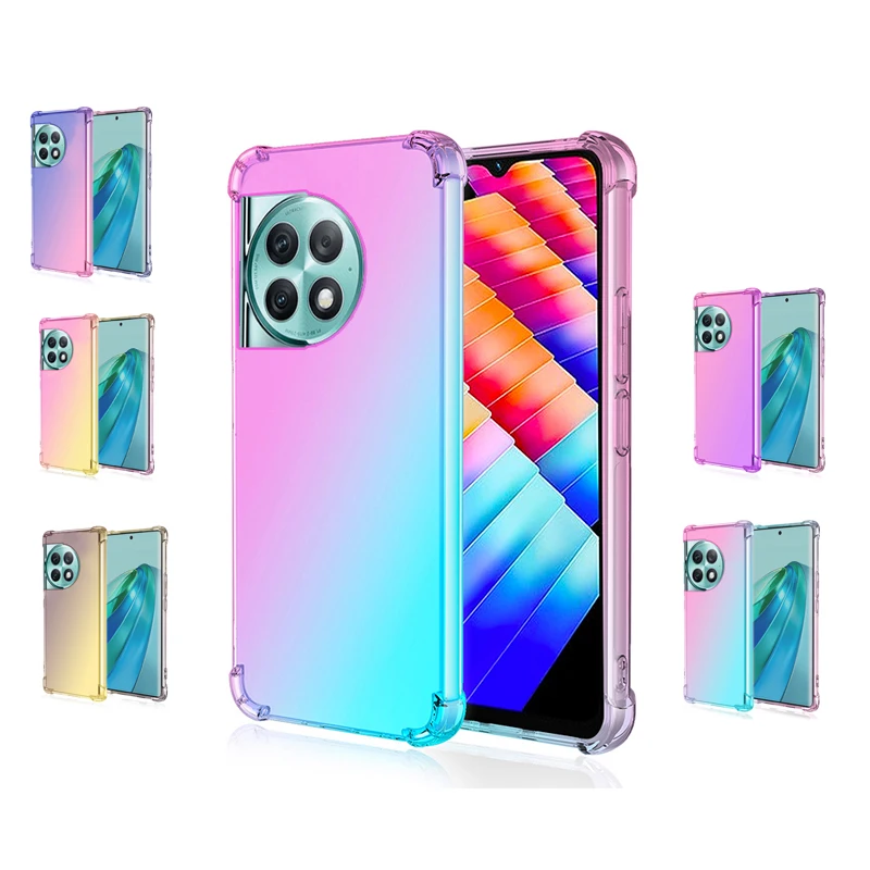 Custodia Air Bag Sfumata Per Oneplus Ace 2 Pro Protezione Dell'Obiettivo Della Fotocamera Custodia Morbida In Silicone Antiurto In Tpu Per Oneplus Ace