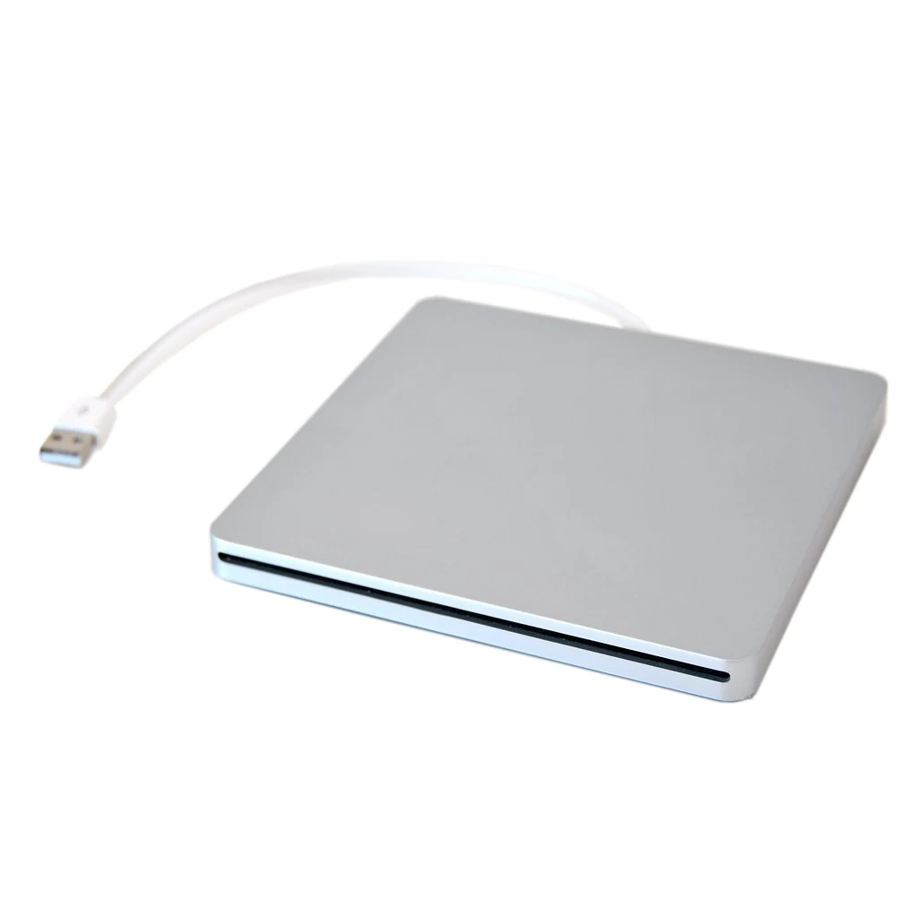Custodia Dvd Usb Esterna Per Macbook Pro Sata Hard Disk Drive Dvd Super Multi Slot Ha Un Aspetto Alluminio Argento
