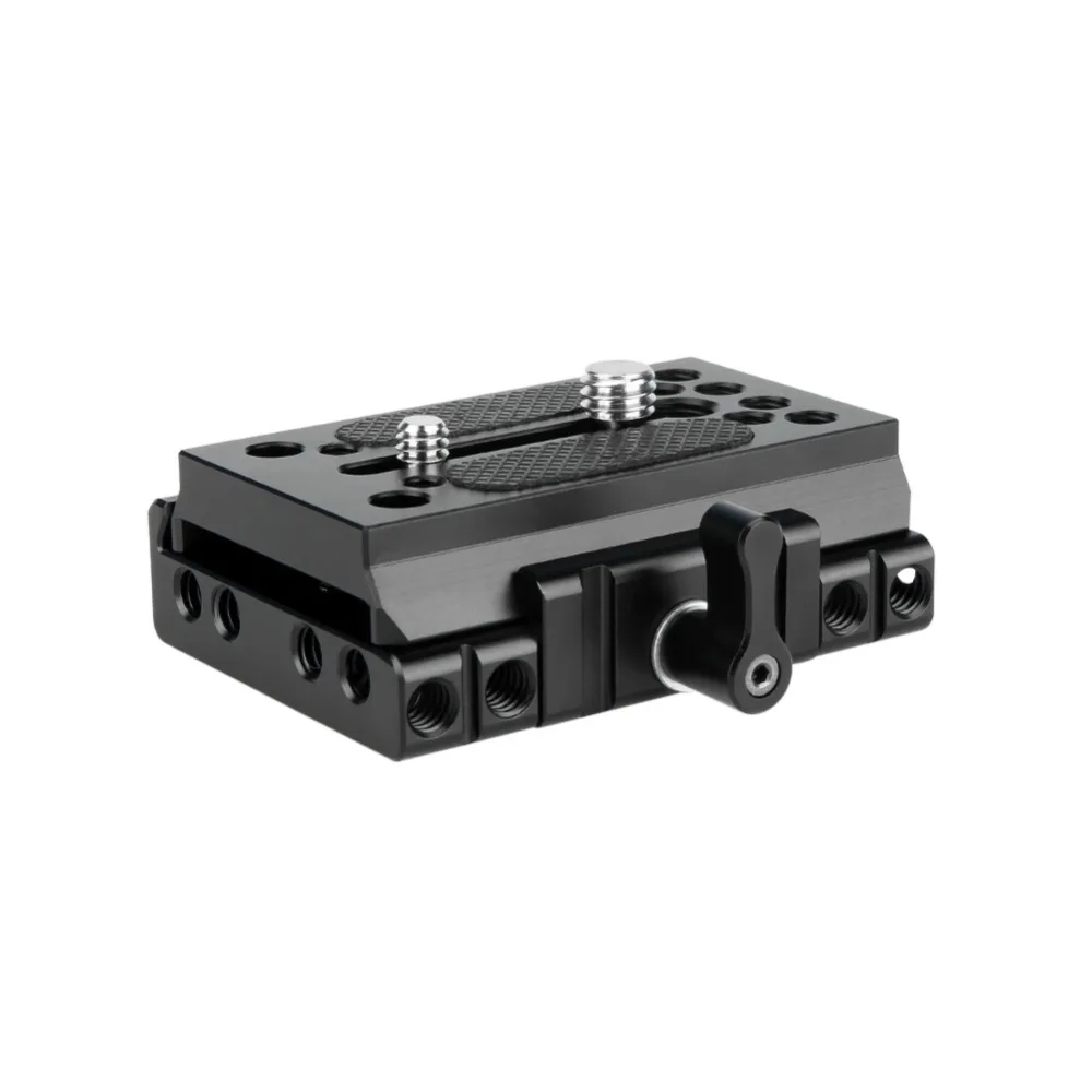 Niceyrig Piastra Di Base Piastra Di Montaggio Rapido Per Manfrotto Treppiedi Di Macchina Fotografica Manfrotto Dslr Ferroviario 1/4 "3/8" A Vite Macch