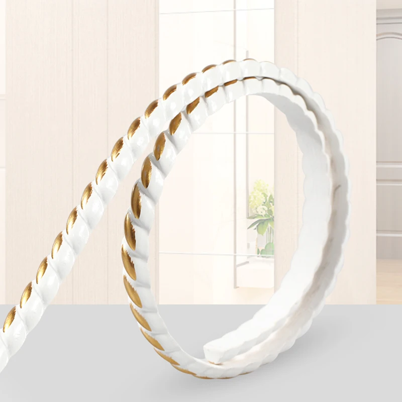 1M Pvc Autoadesivo Battiscopa Linea Di Gesso Adesivo Da Parete Morbido Impermeabile Per Porta Specchio Cornice Tv Sfondo Soffitto Decorazioni Per La C