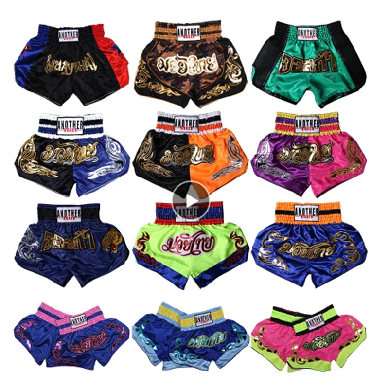 Kickboxing Fight Tiger Muay Thai Shorts Adult Kids Light Traspirante Boxing Trunks Uomo Donna Stampa Grappling Sanda Boxe Short